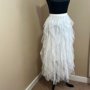 White Mesh Skirt